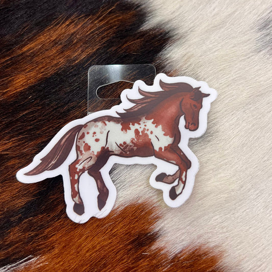 Sticker - Brown + White Horse