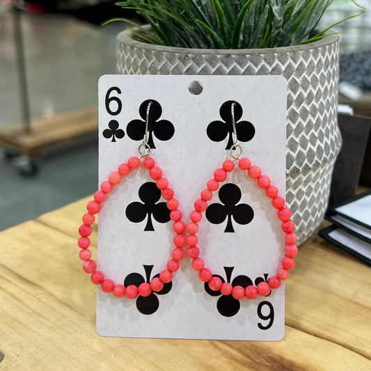 The Jasper Earrings - Coral