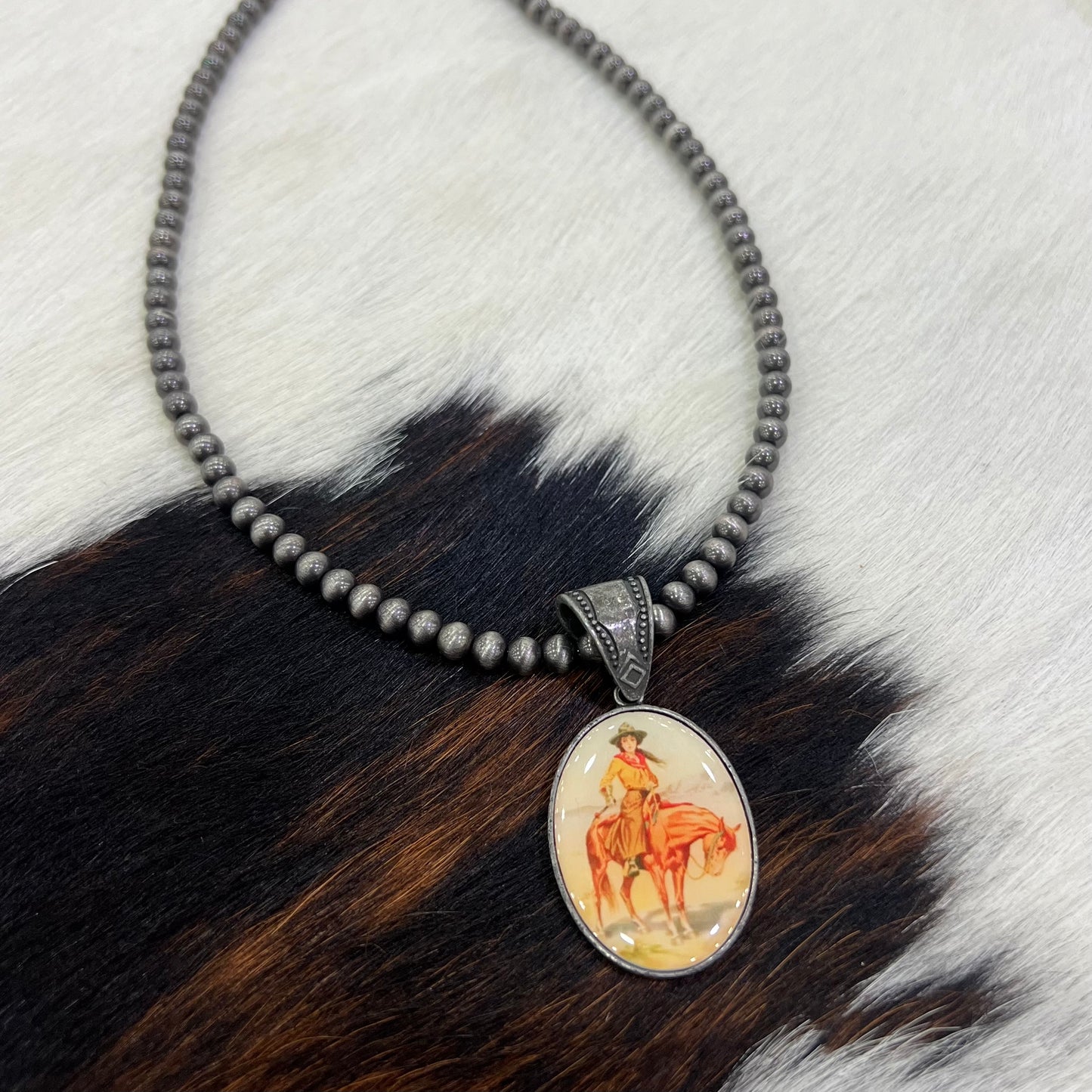 Cowgirl Pendant Necklace