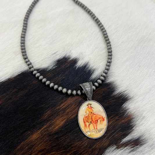 Cowgirl Pendant Necklace