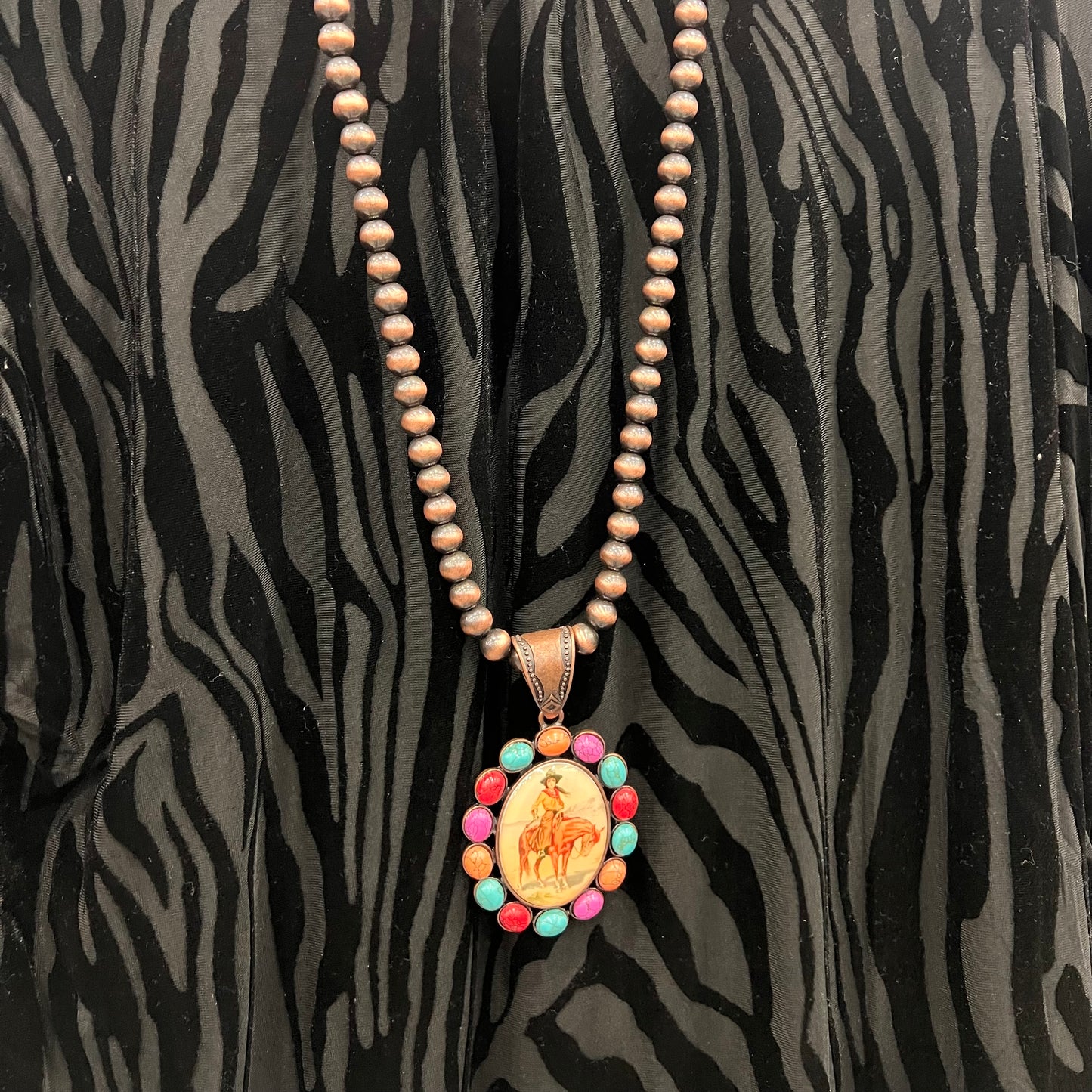 Multi Stone Cowgirl Necklace