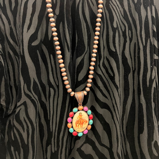 Multi Stone Cowgirl Necklace