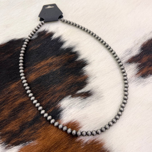 Navajo Silver Necklace - 6mm / 18"