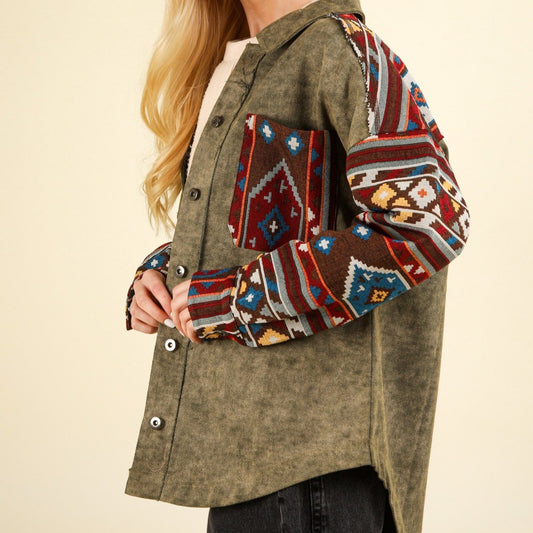 Aztec Oversized Shacket