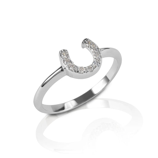 Kelly Herd Clear Horseshoe Ring