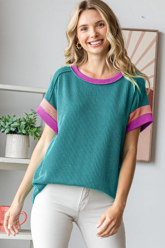 Jade Colorblock Top