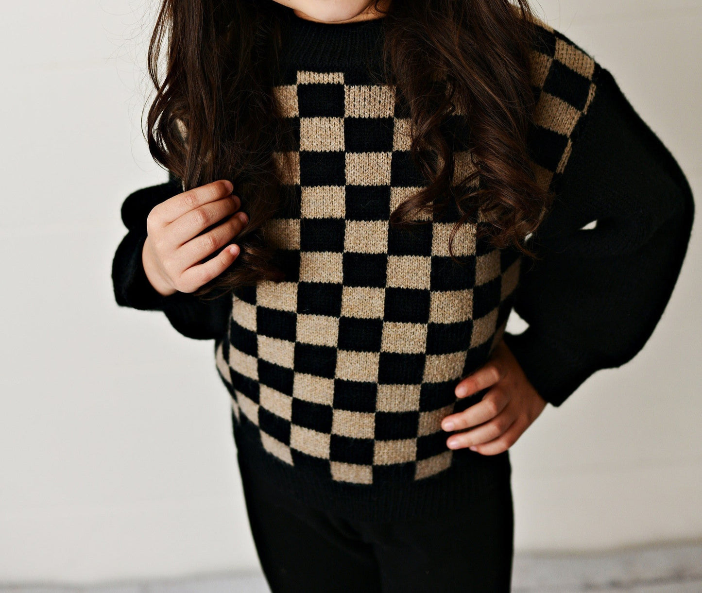 Kids Checkered Sweater