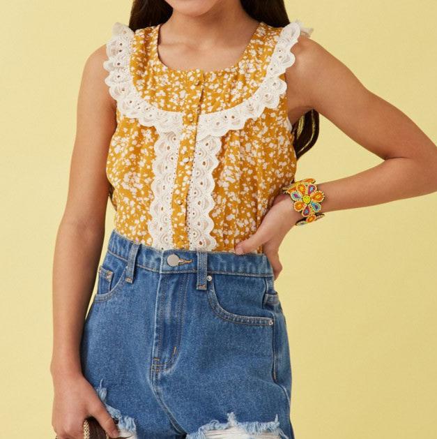 Youth Lace + Floral Top